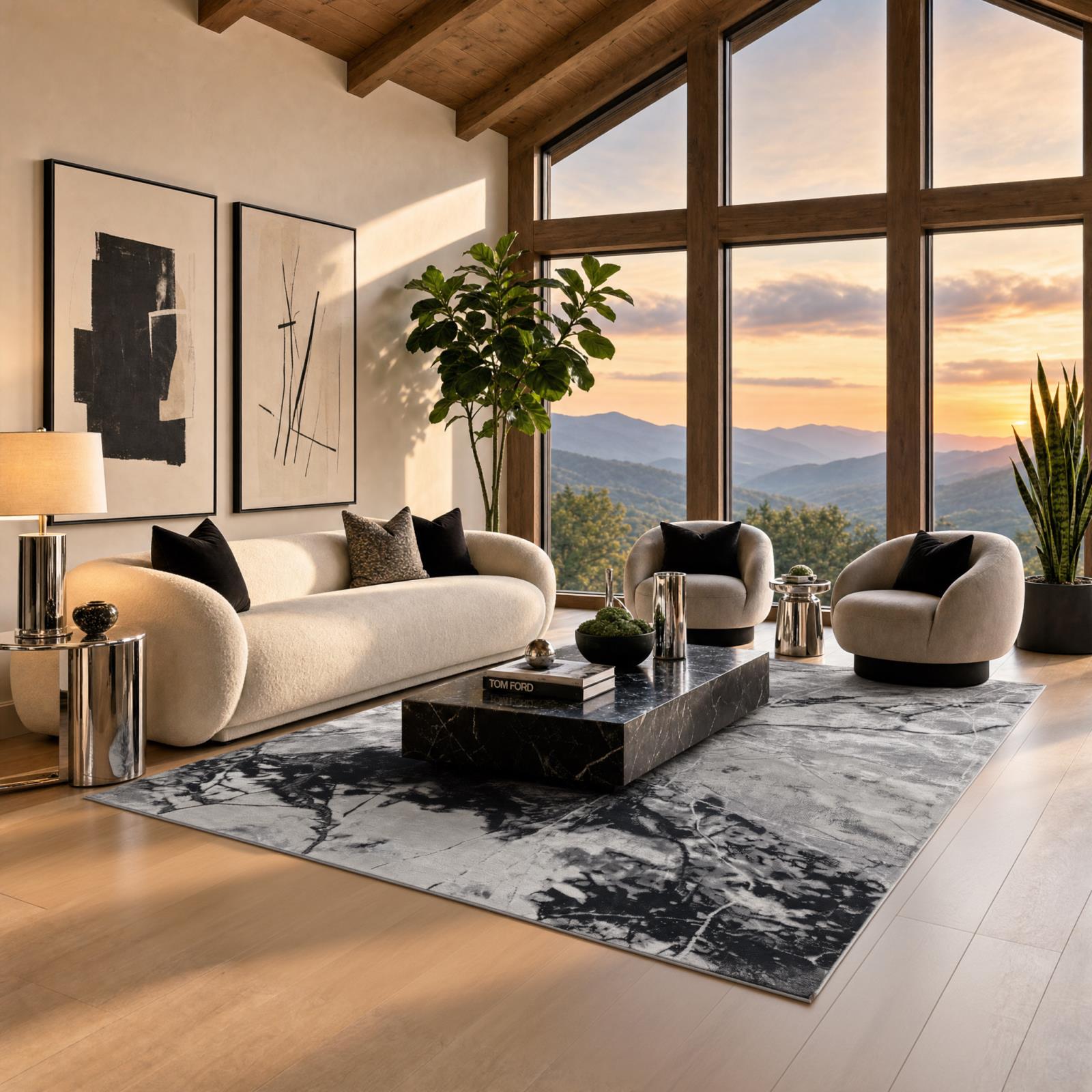 Tongo TG08 Black Area Rug — view 6