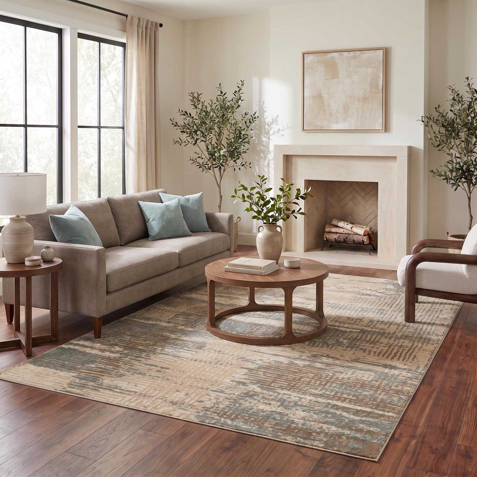 Kriselia KA11 Teal Area Rug