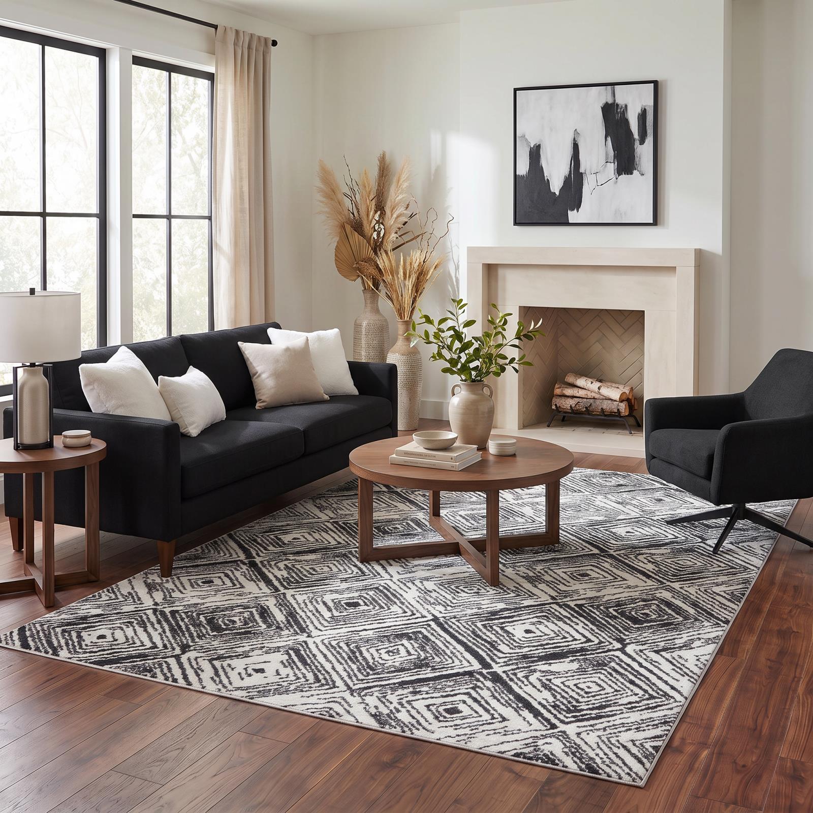 Kriselia KA07 Gray Area Rug