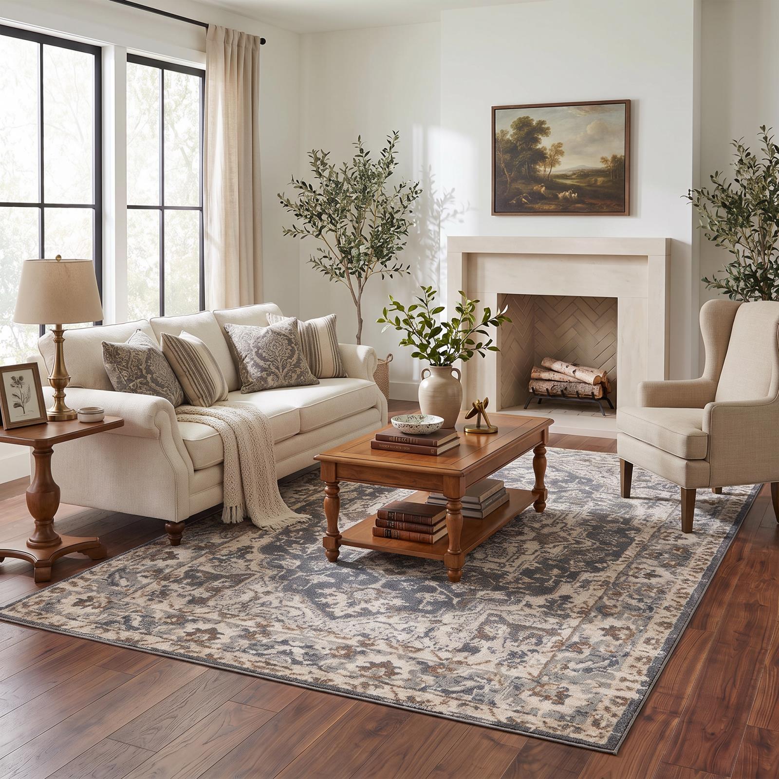 Kriselia KA09 Beige Area Rug