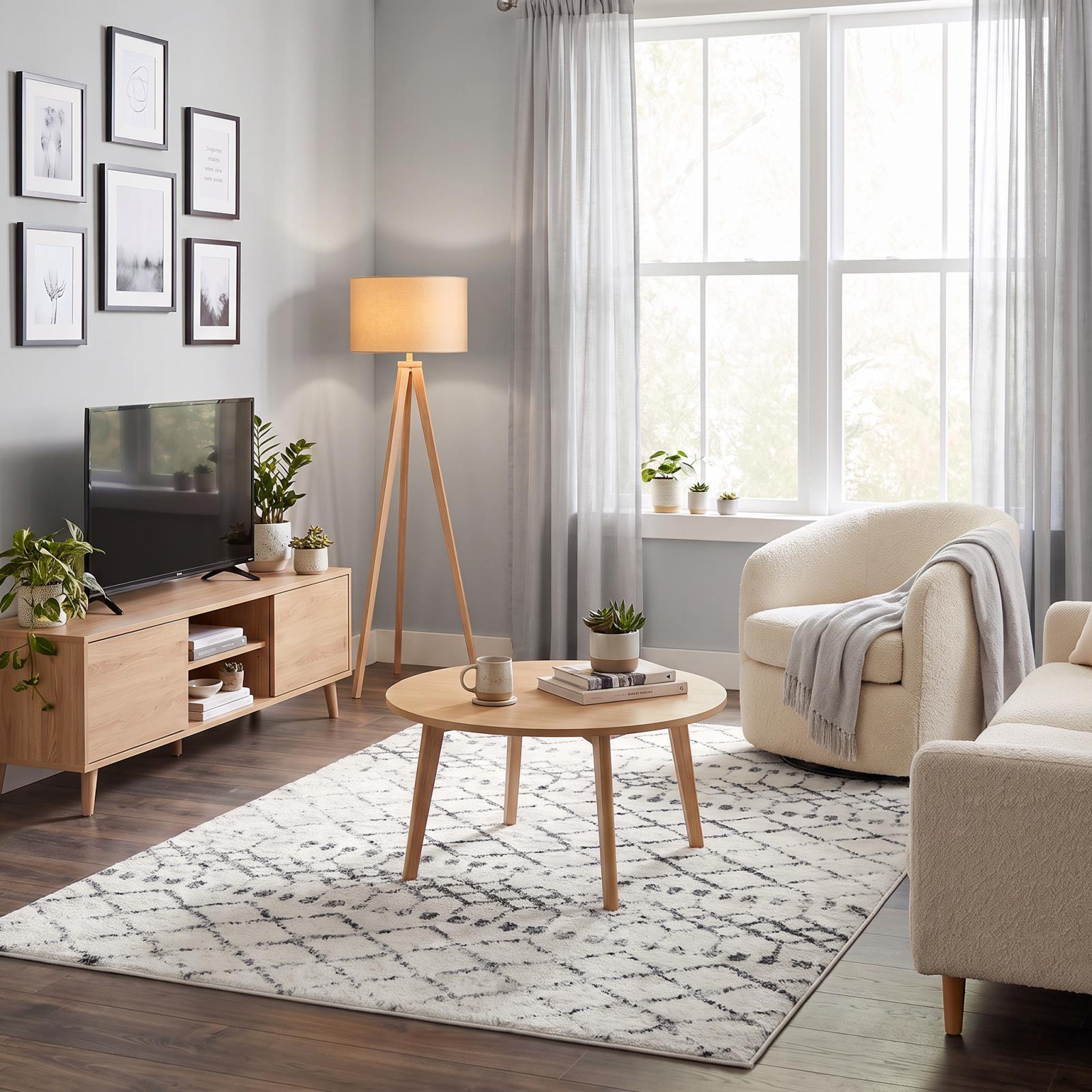 Daku DK04 White Area Rug