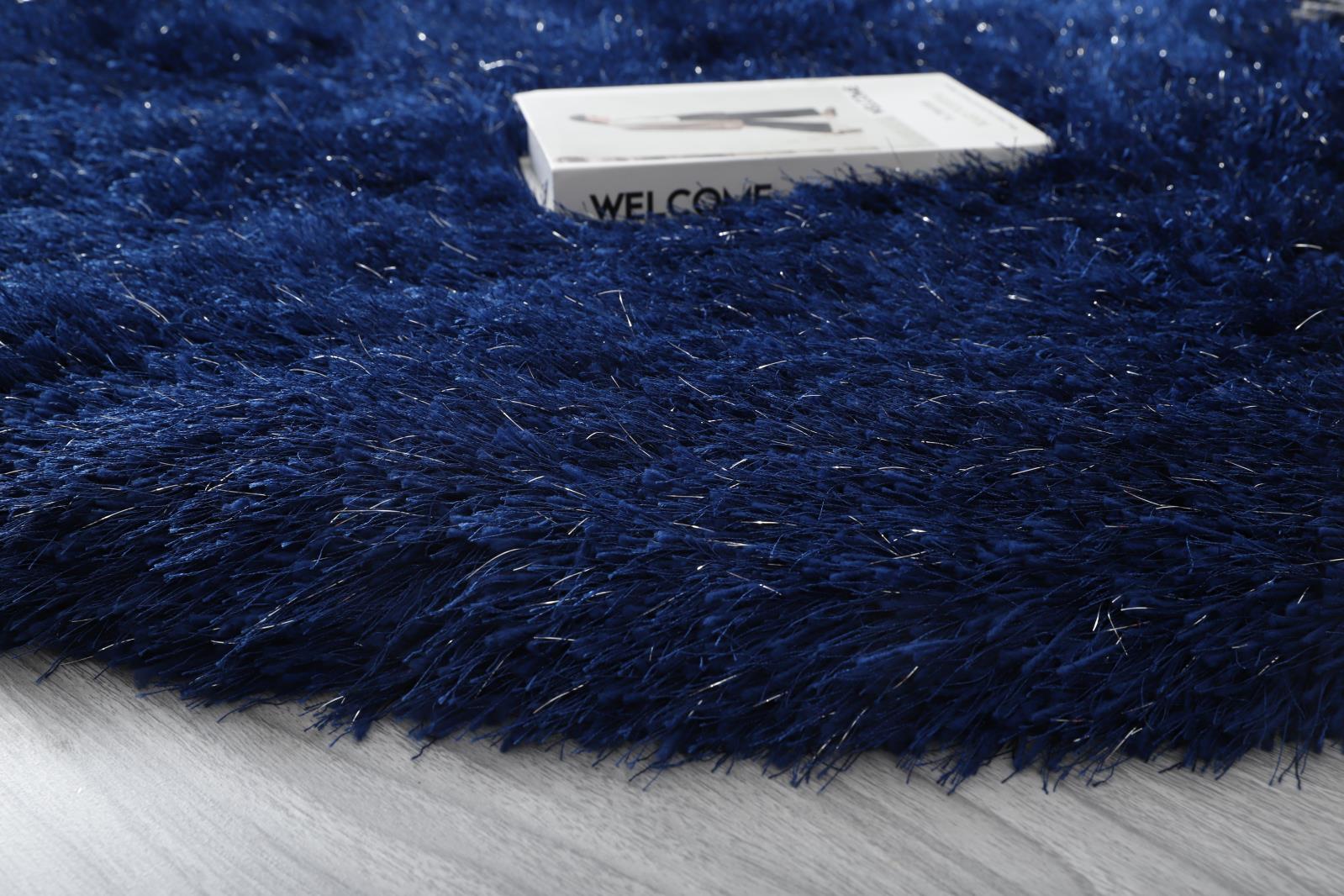 Manhattan MH03 Navy Blue Shag Rug — view 10