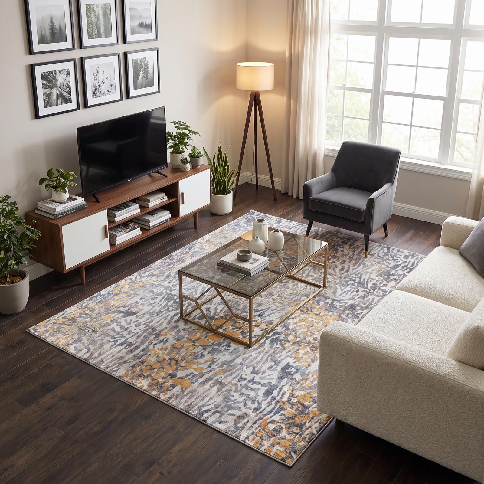 Bani BA01 Silver Area Rug
