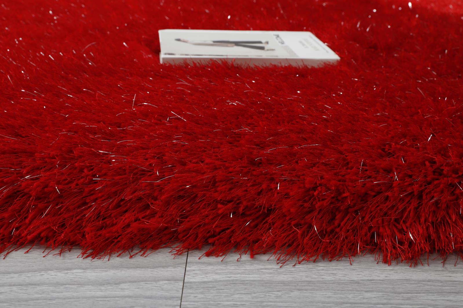 Manhattan MH04 Red Shag Rug — view 3