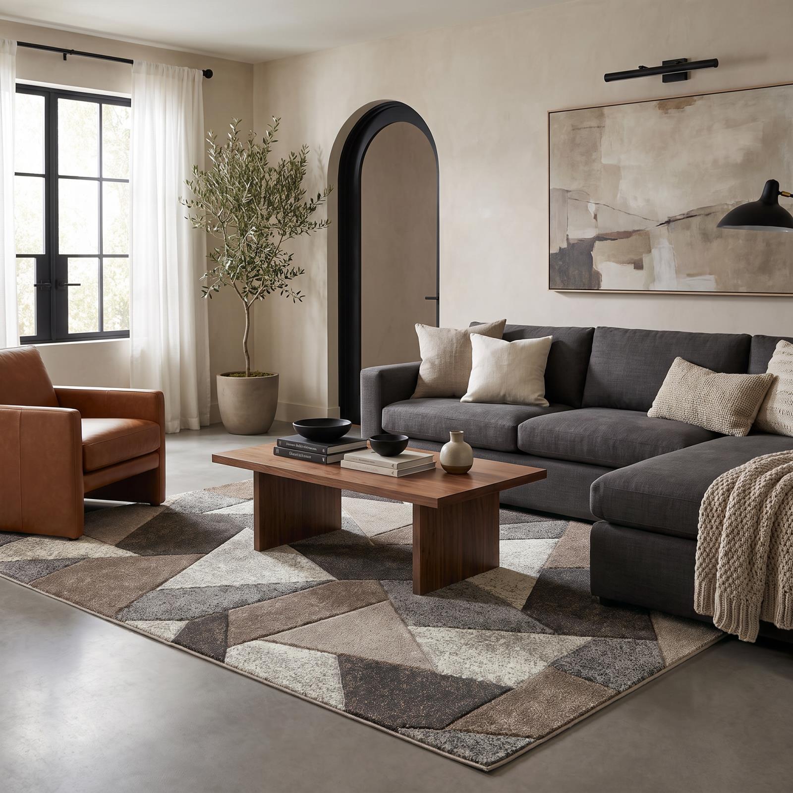 Bora BR02 Brown Area Rug — view 5
