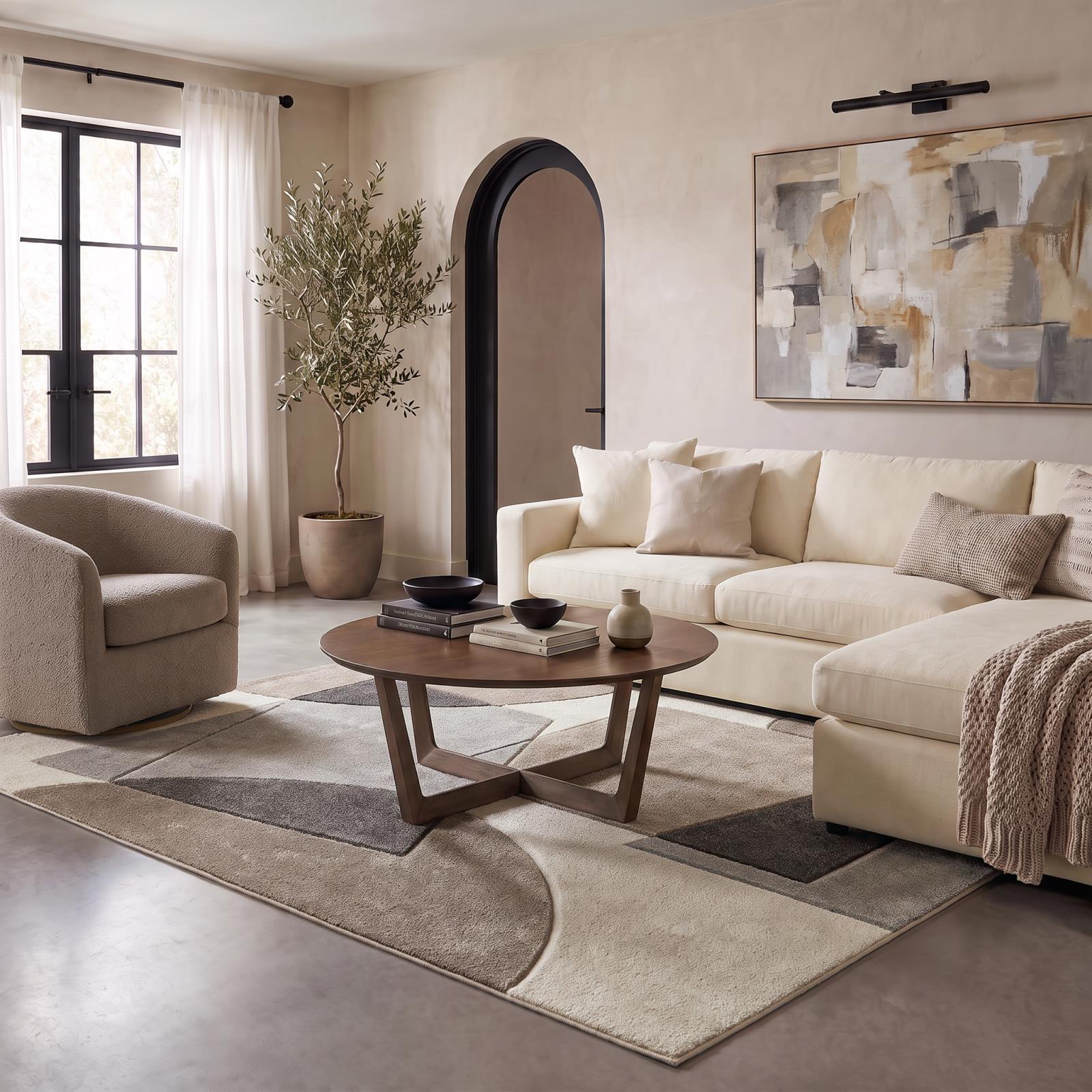 Bora BR03 Ivory Area Rug — view 5