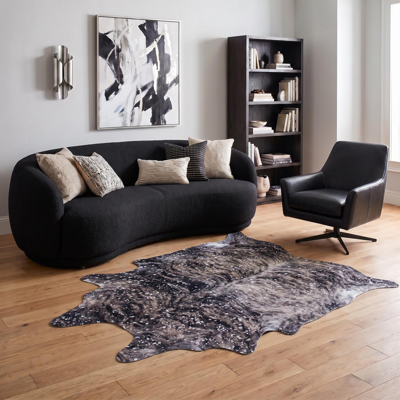 Rio RI04 Black Area Rug