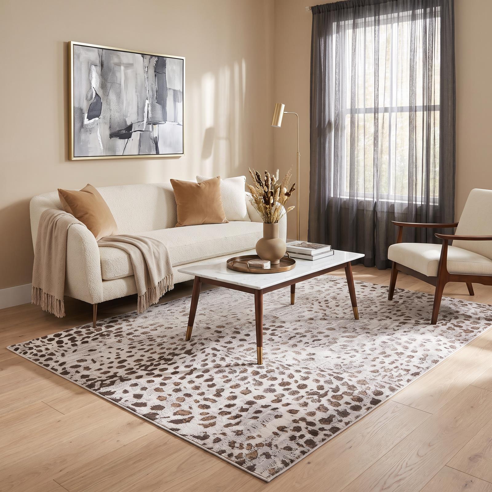 Nevada NV03 Beige Area Rug