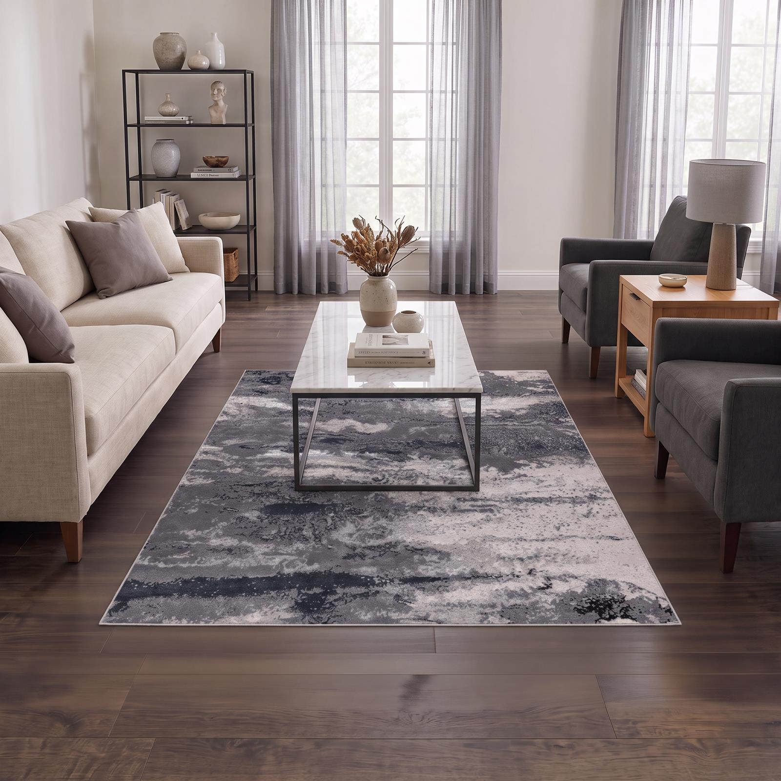 Nevada NV05 Medium Gray Area Rug