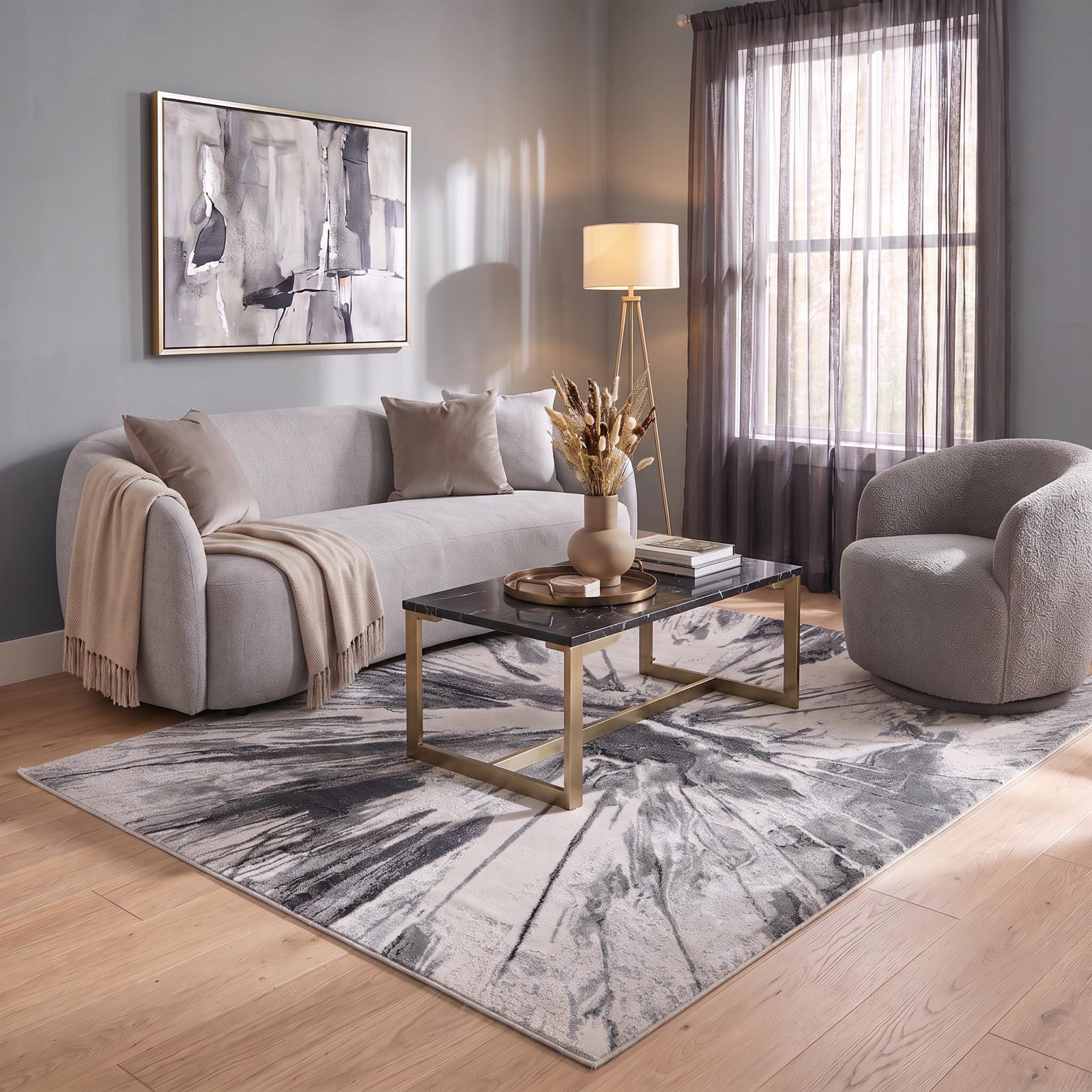 Nevada NV04 Light Gray Area Rug