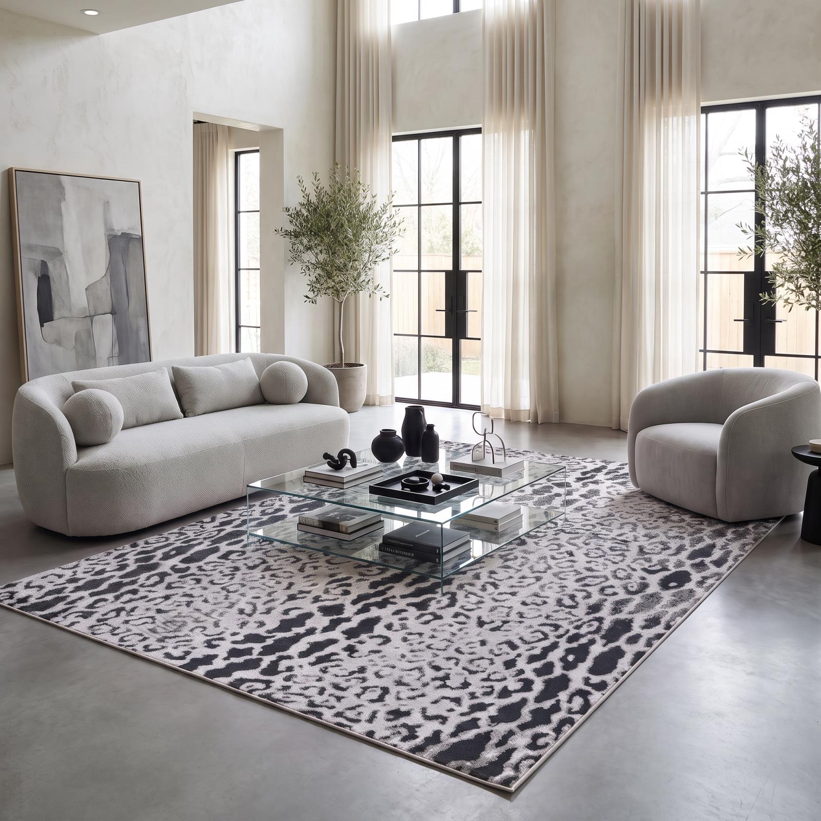 Nevada NV13 Light Gray Area Rug