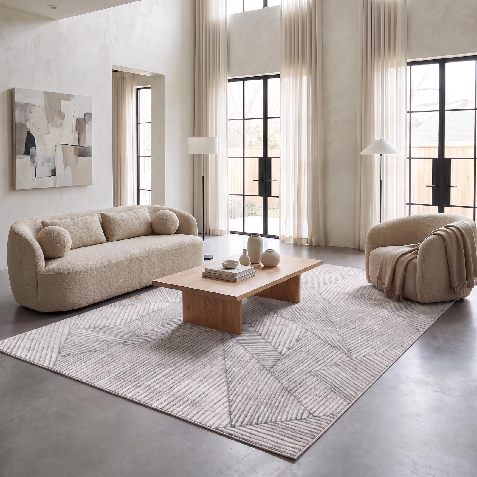 Nevada NV12 Light Gray Area Rug
