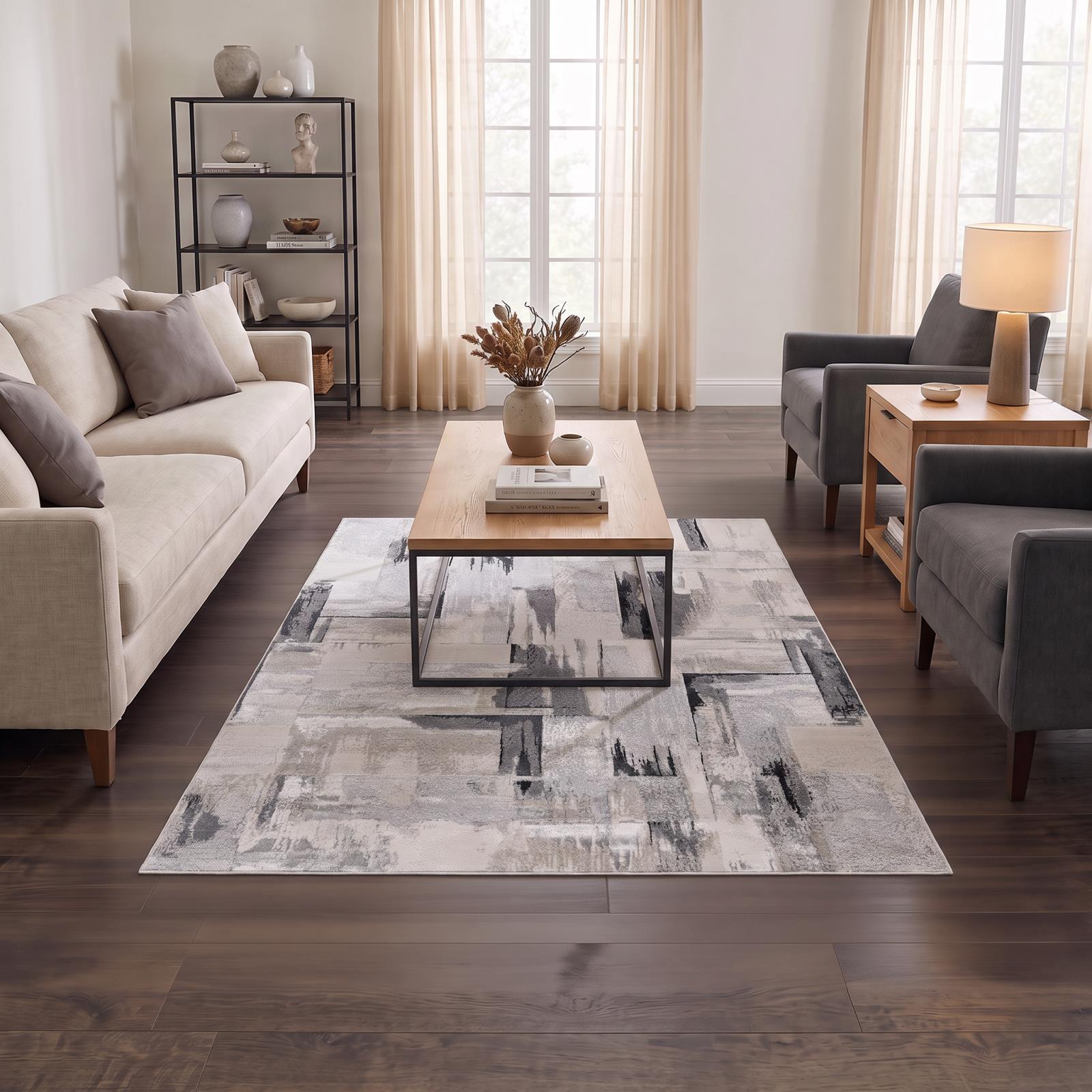 Nevada NV11 White Area Rug