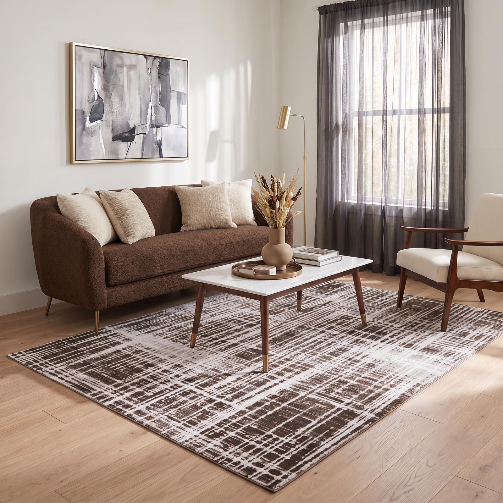 Nevada NV10 White Area Rug