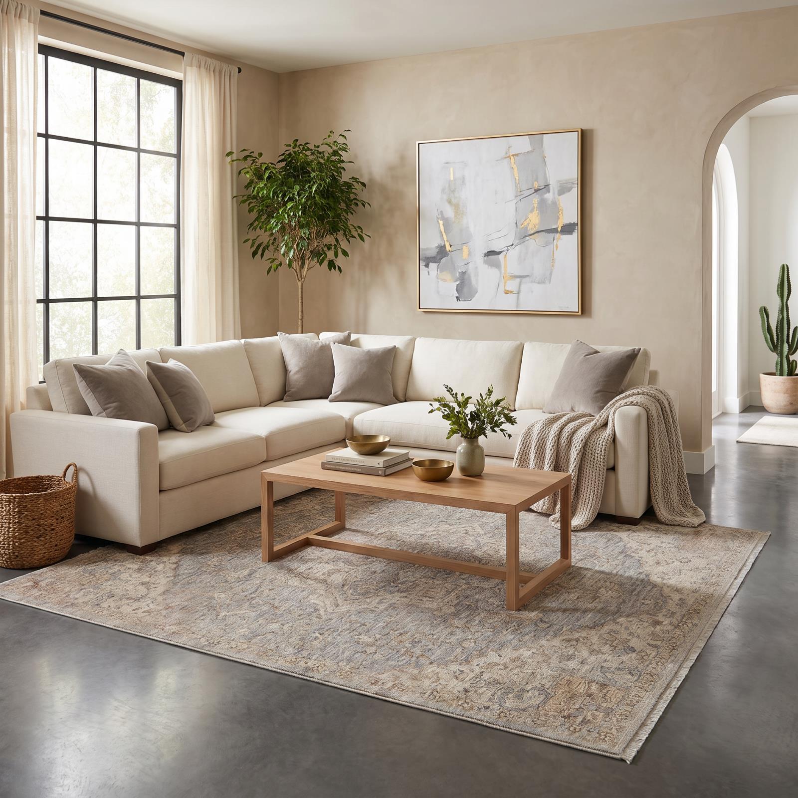 Stellios SE03 Beige Area Rug