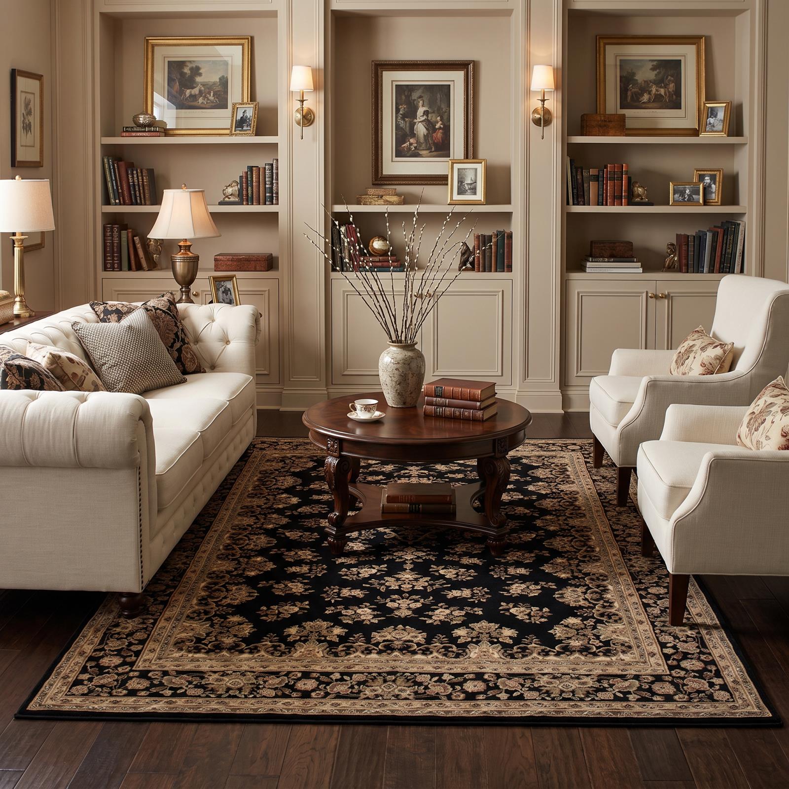 Izmir IZ03 Black Area Rug