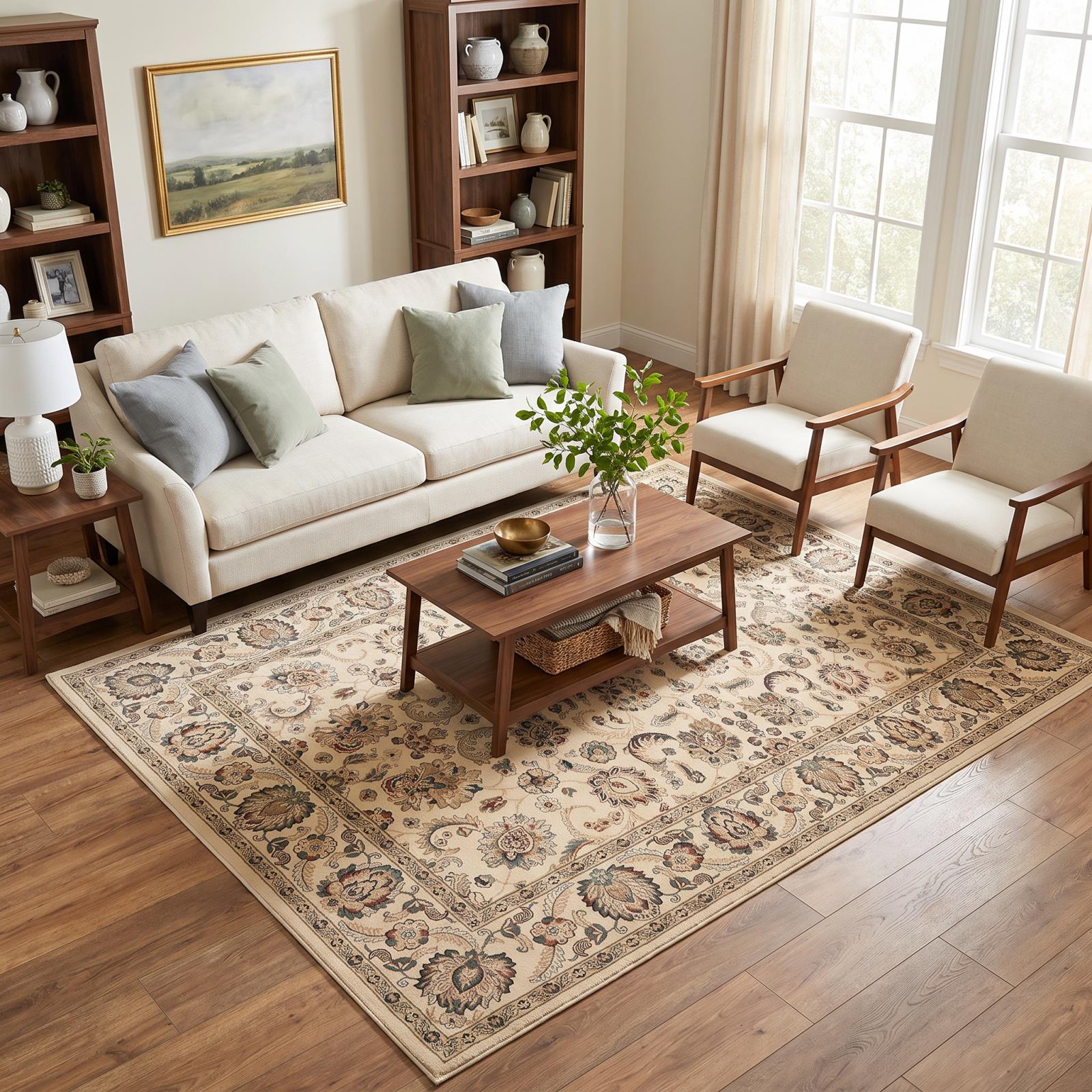 Izmir IZ01 Cream Area Rug