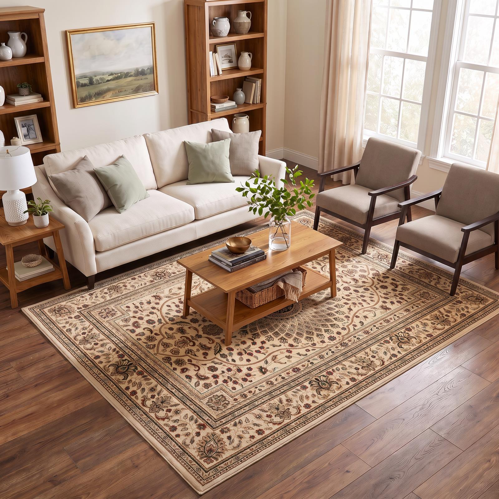 Izmir IZ10 Beige Area Rug