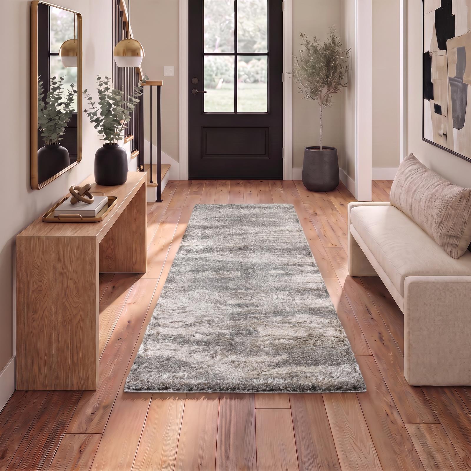 Emily EY04 Light Beige Shag Rug — view 7