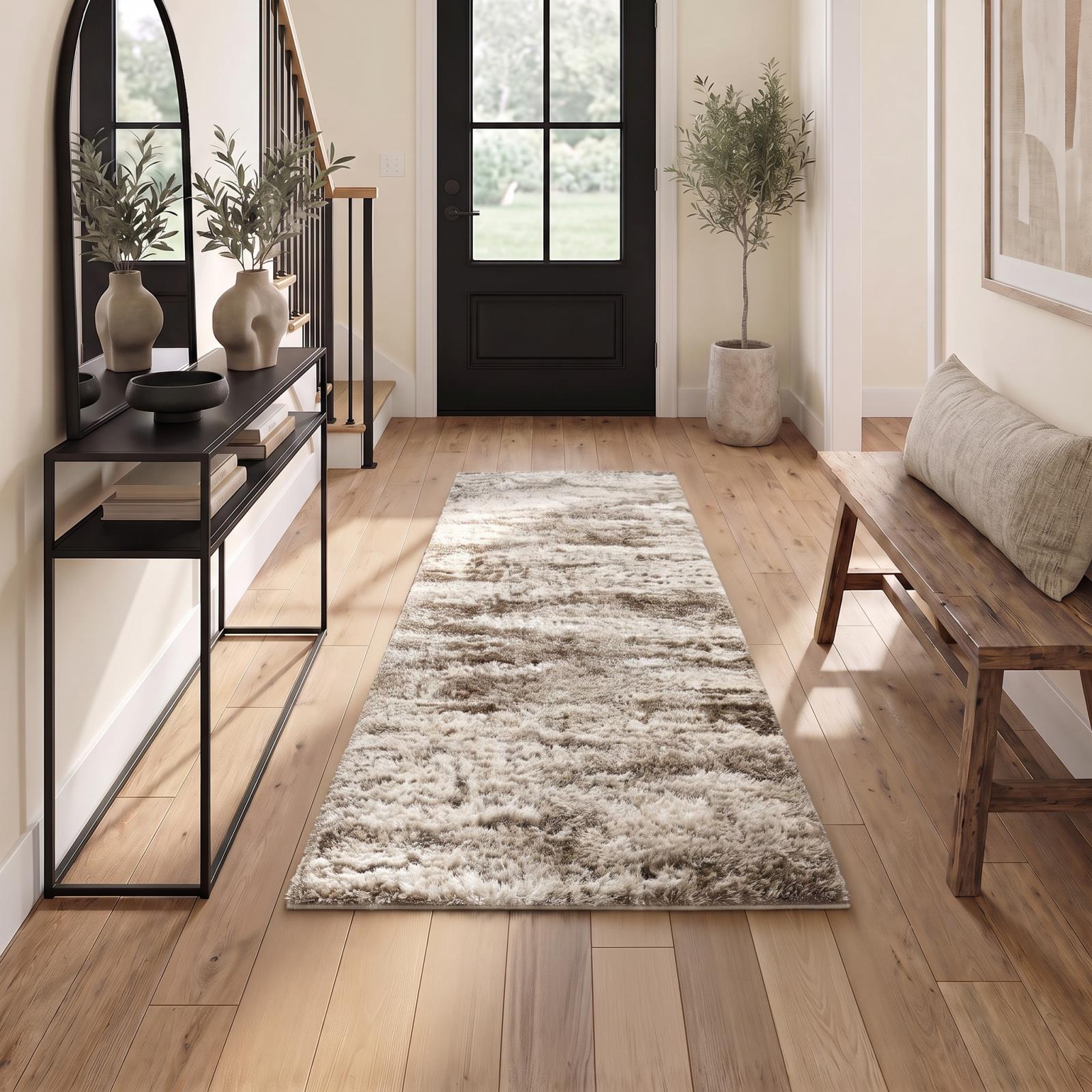 Emily EY06 Beige Shag Rug — view 7