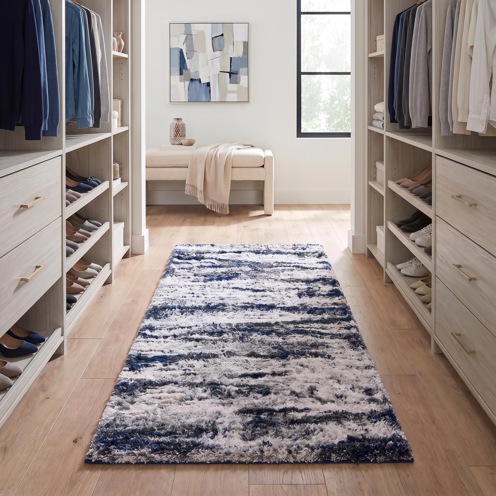 Emily EY05 Gray Shag Rug — view 7