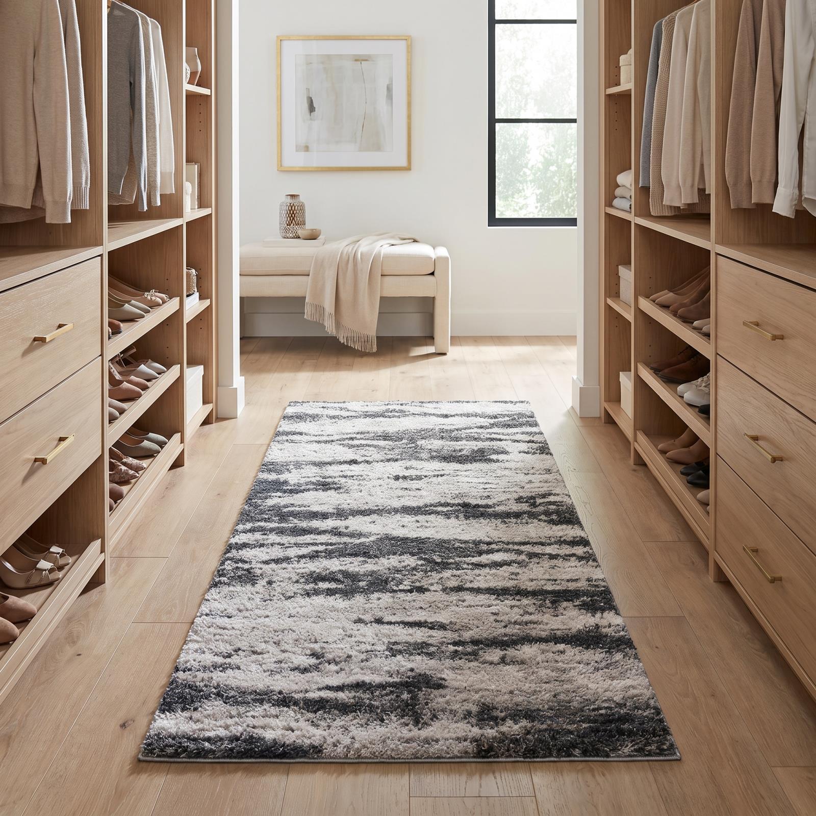 Emily EY02 Beige Shag Rug — view 7