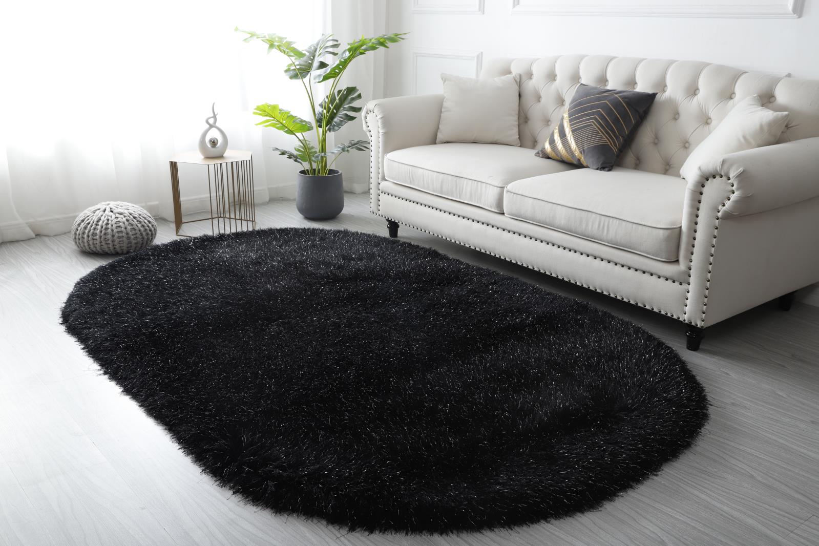 Manhattan MH08 Black Shag Rug — view 12
