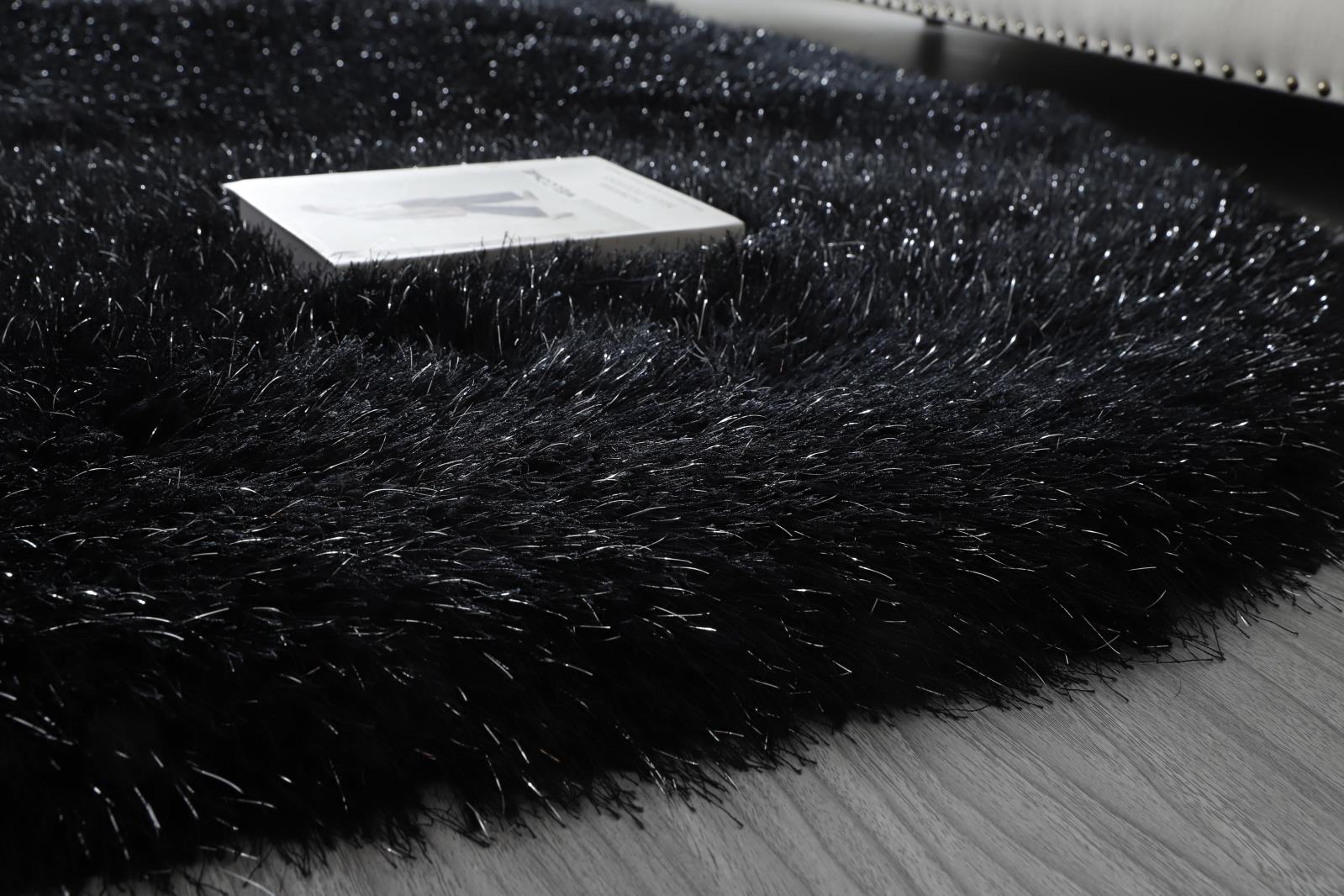 Manhattan MH08 Black Shag Rug — view 10