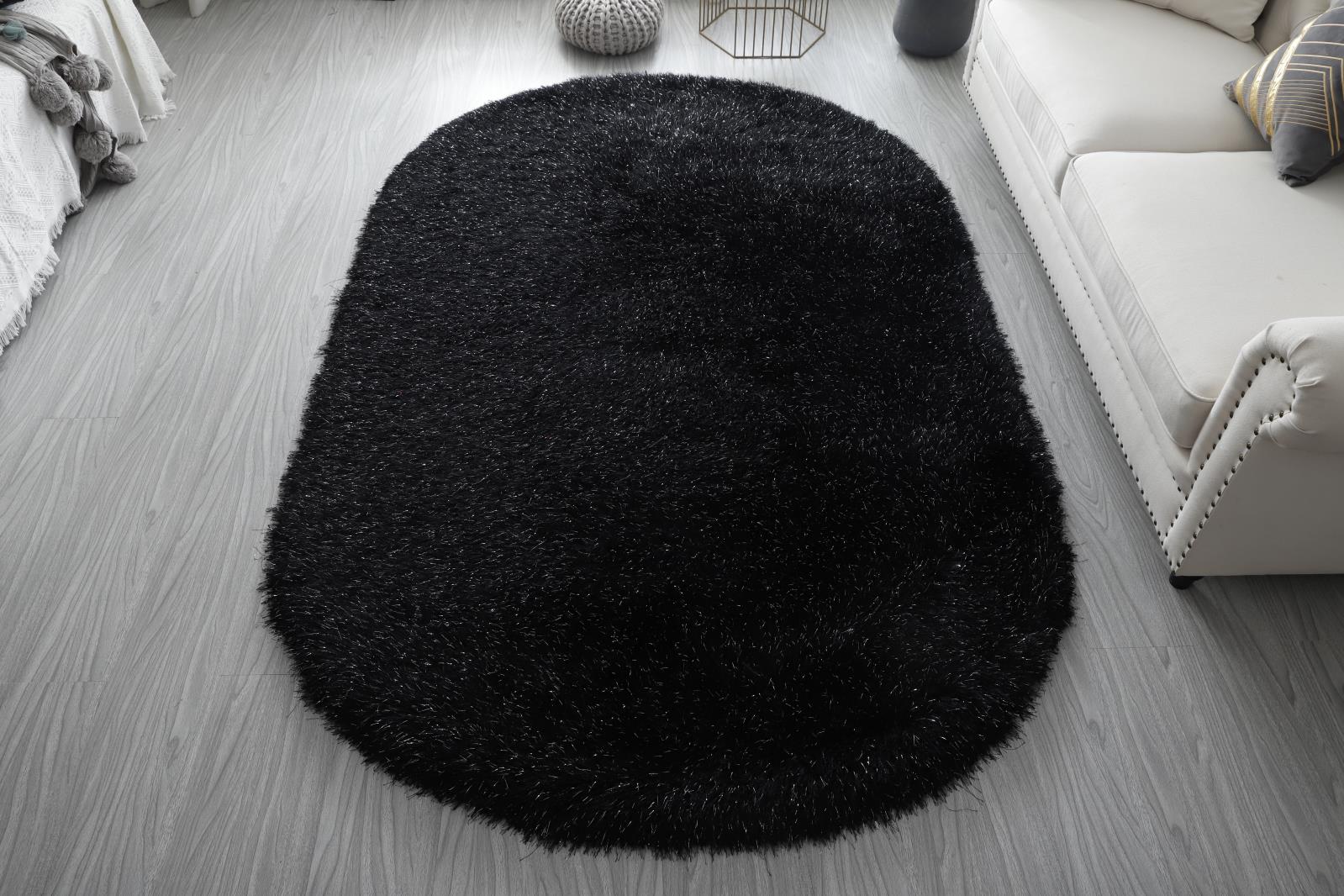 Manhattan MH08 Black Shag Rug — view 11