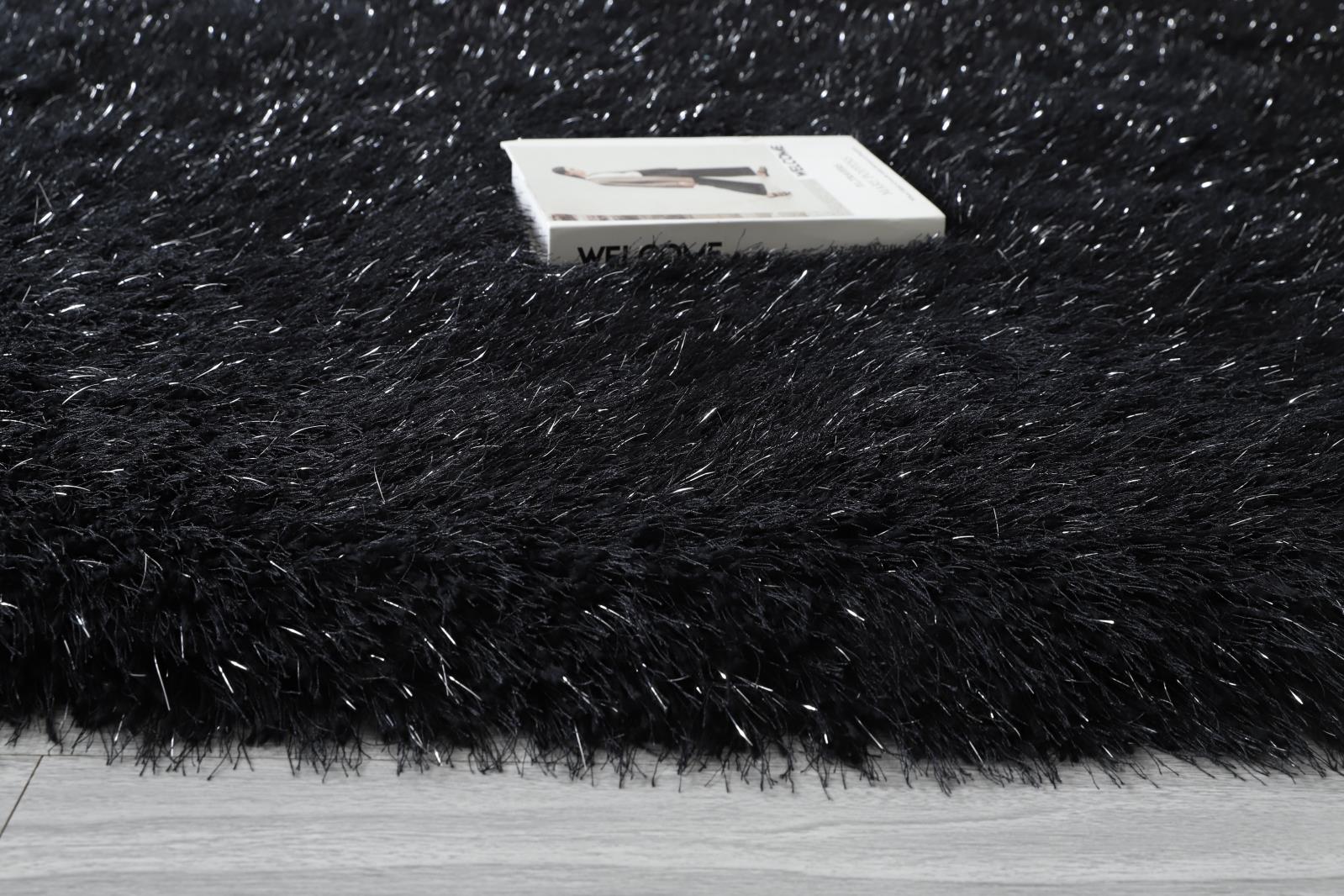Manhattan MH08 Black Shag Rug — view 3
