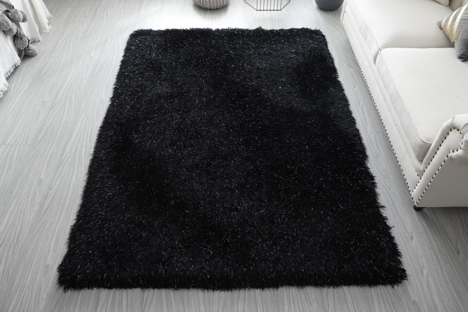 Manhattan MH08 Black Shag Rug — view 4