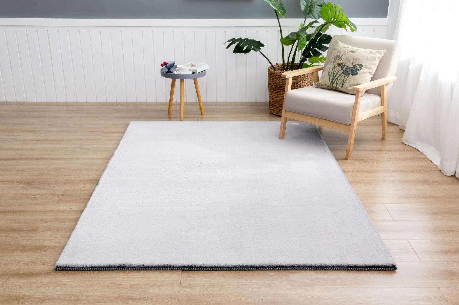 Faux Fur FU01 Gray Shag Rug — view 8