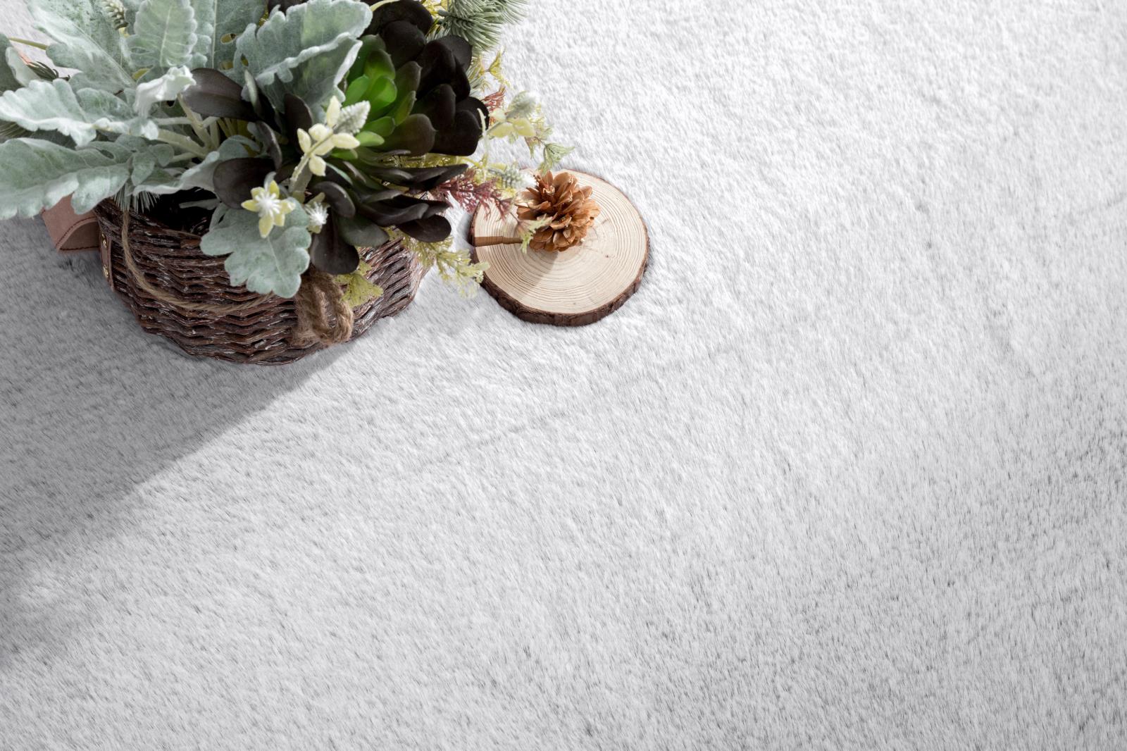 Faux Fur FU01 Gray Shag Rug — view 4