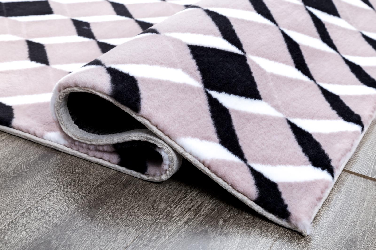 Luxury LX07 Pink Shag Rug — view 3