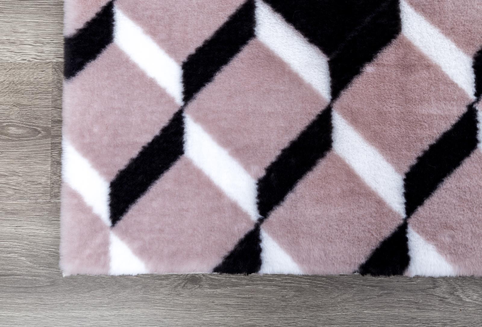 Luxury LX07 Pink Shag Rug — view 5