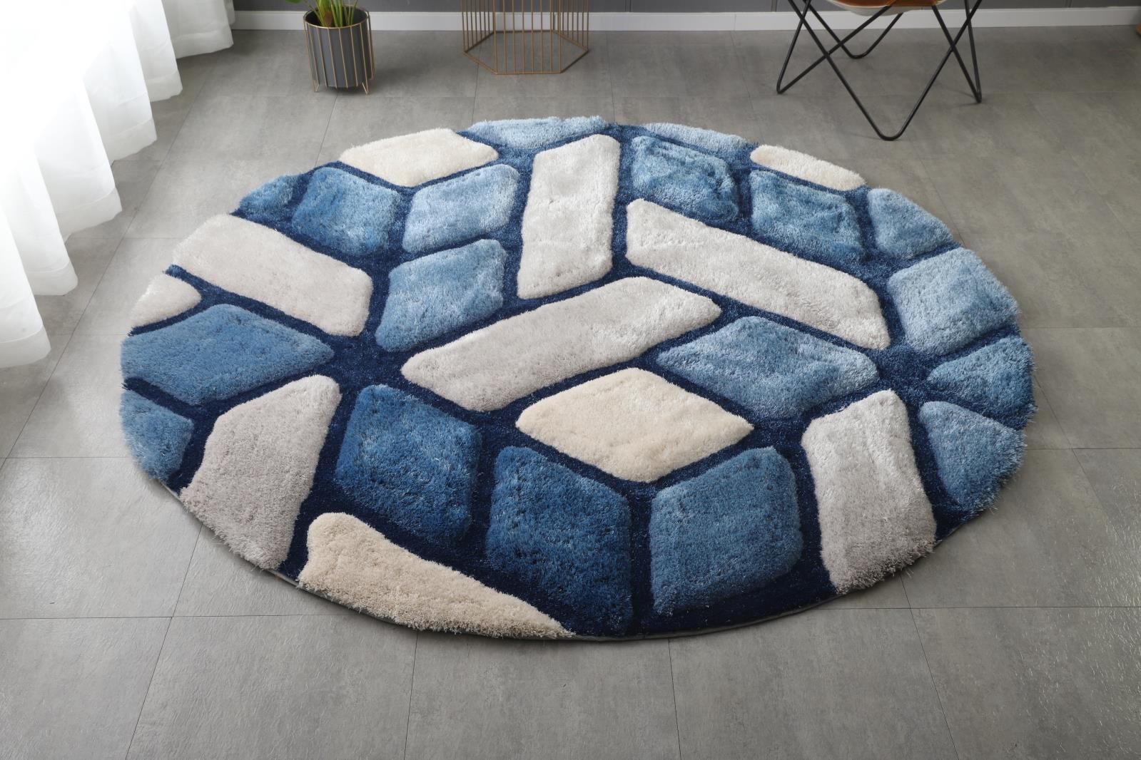 Mateos MS42 Blue Shag Rug — view 4