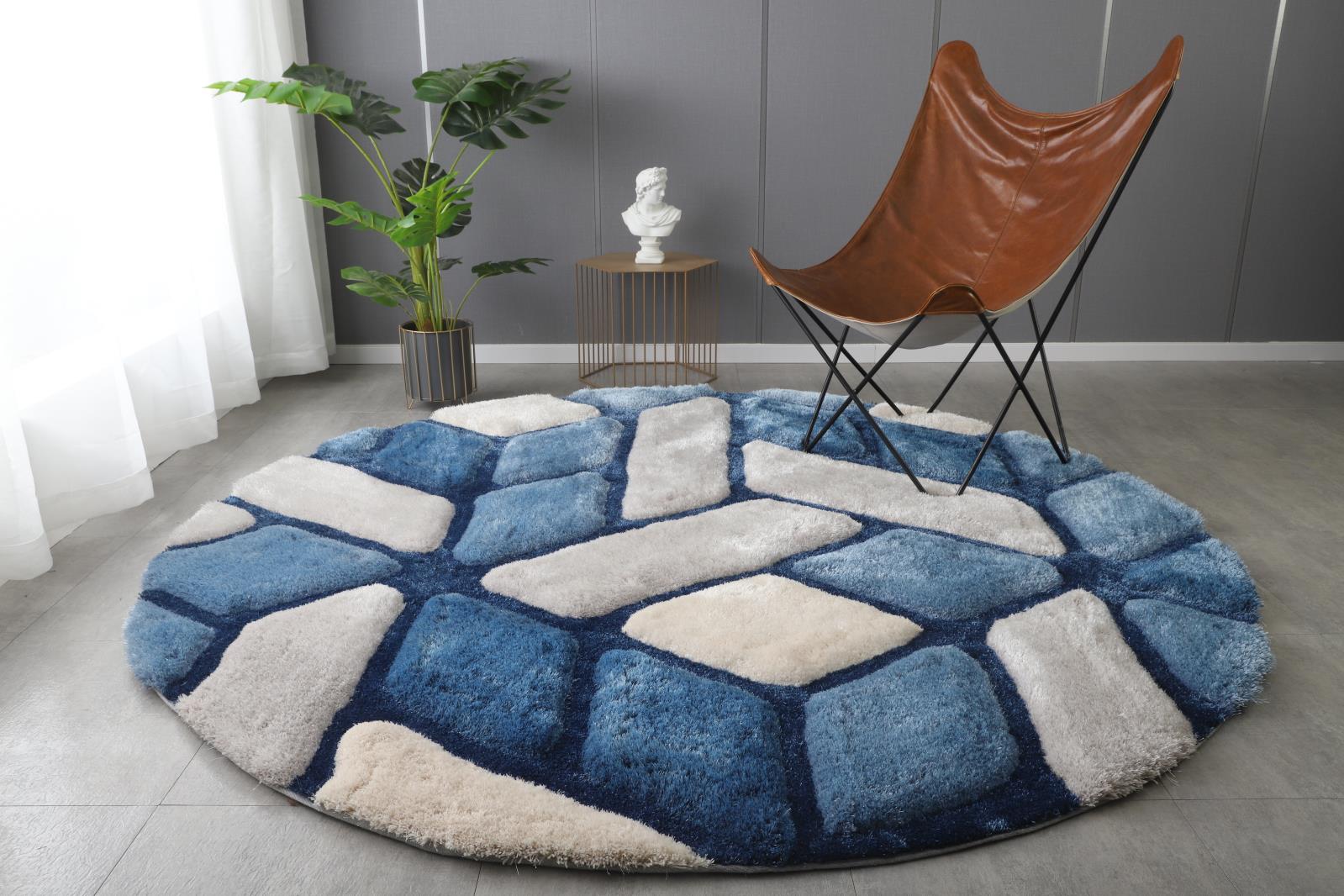 Mateos MS42 Blue Shag Rug — view 5
