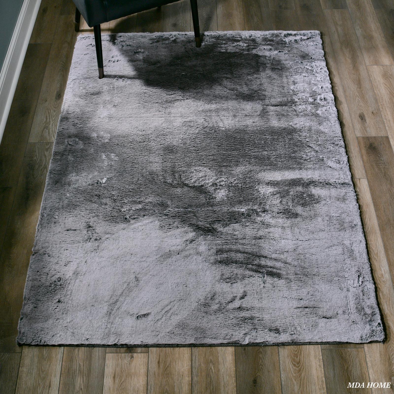 Faux Fur FU01 Gray Shag Rug — view 3