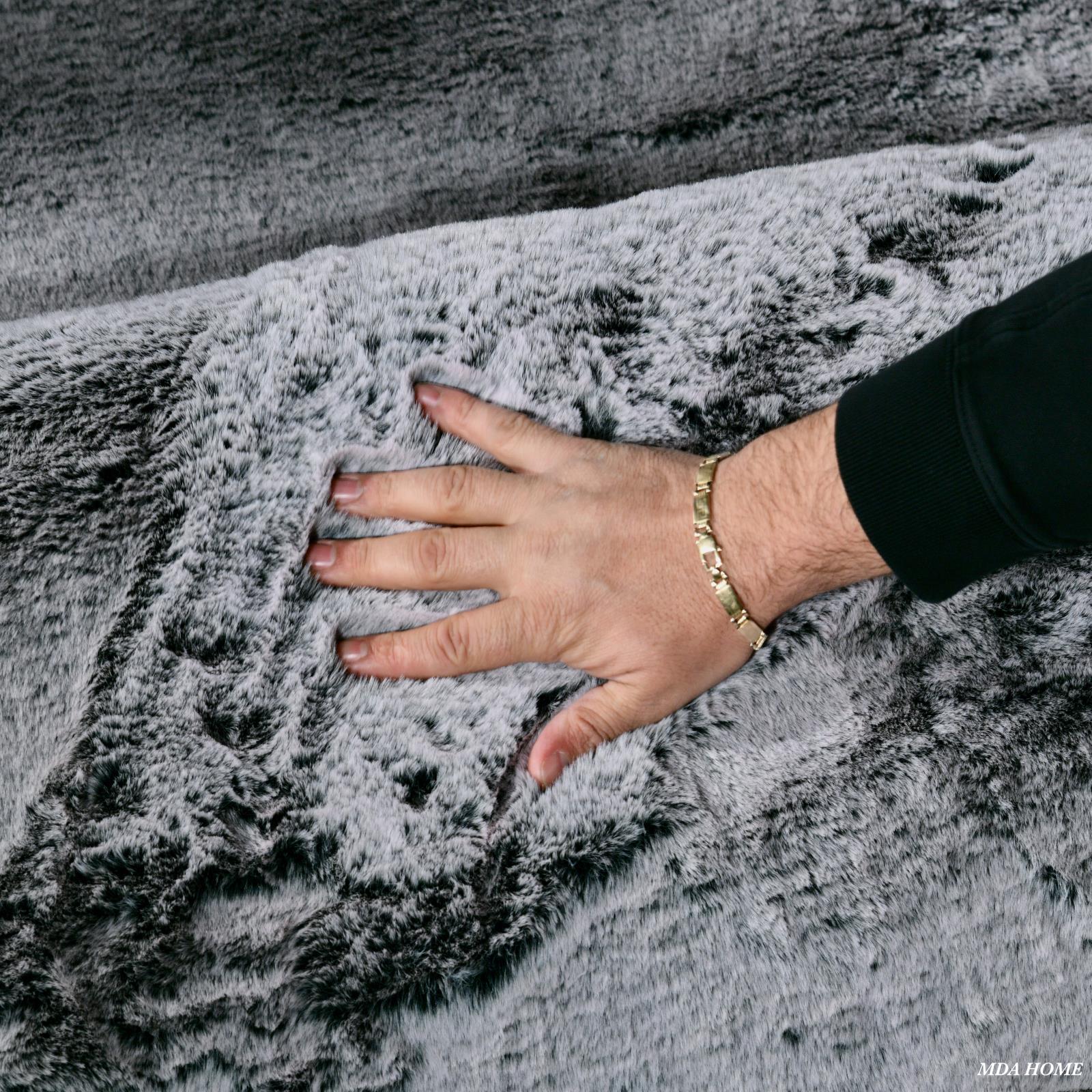 Faux Fur FU01 Gray Shag Rug — view 2