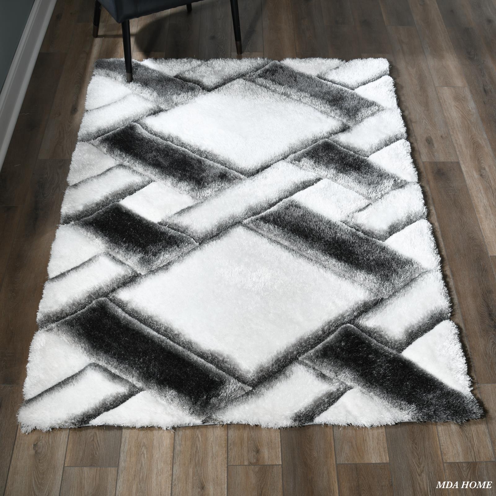 Mateos MS06 White Shag Rug — view 8