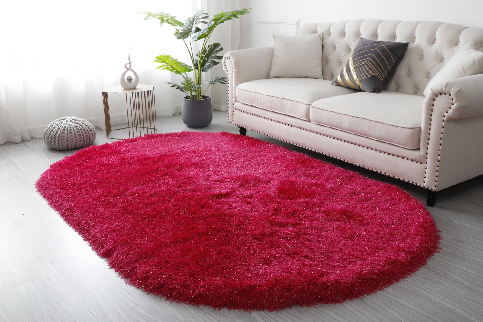 Manhattan MH05 Fuchsia Shag Rug — view 6