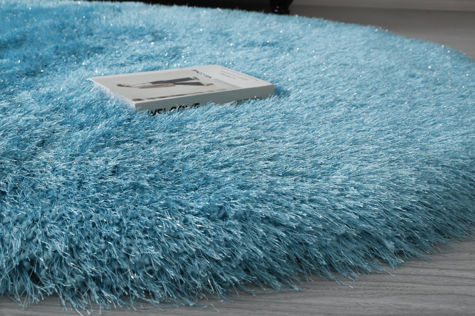 Manhattan MH06 Turquoise Shag Rug — view 7