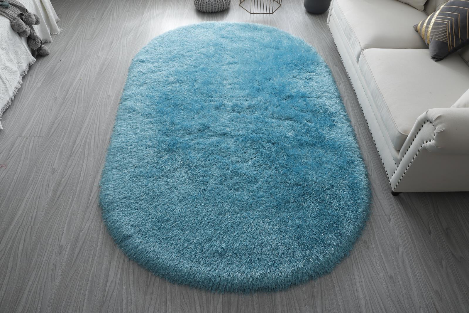 Manhattan MH06 Turquoise Shag Rug — view 8