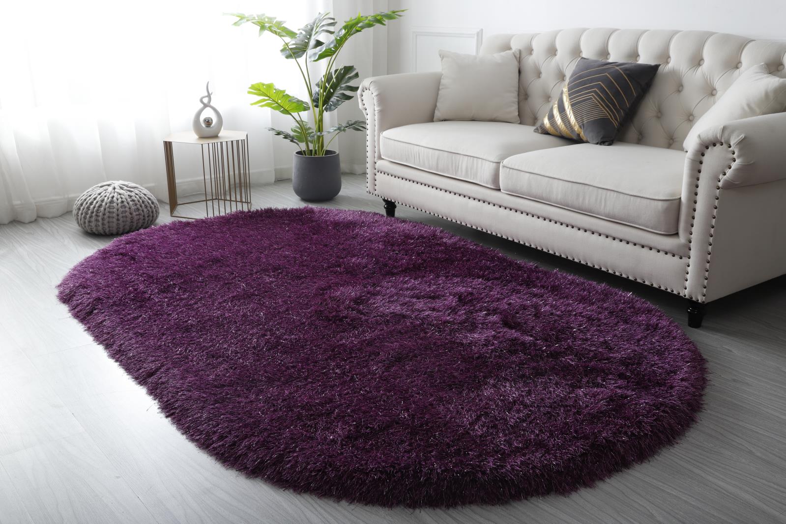 Manhattan MH07 Purple Shag Rug — view 5