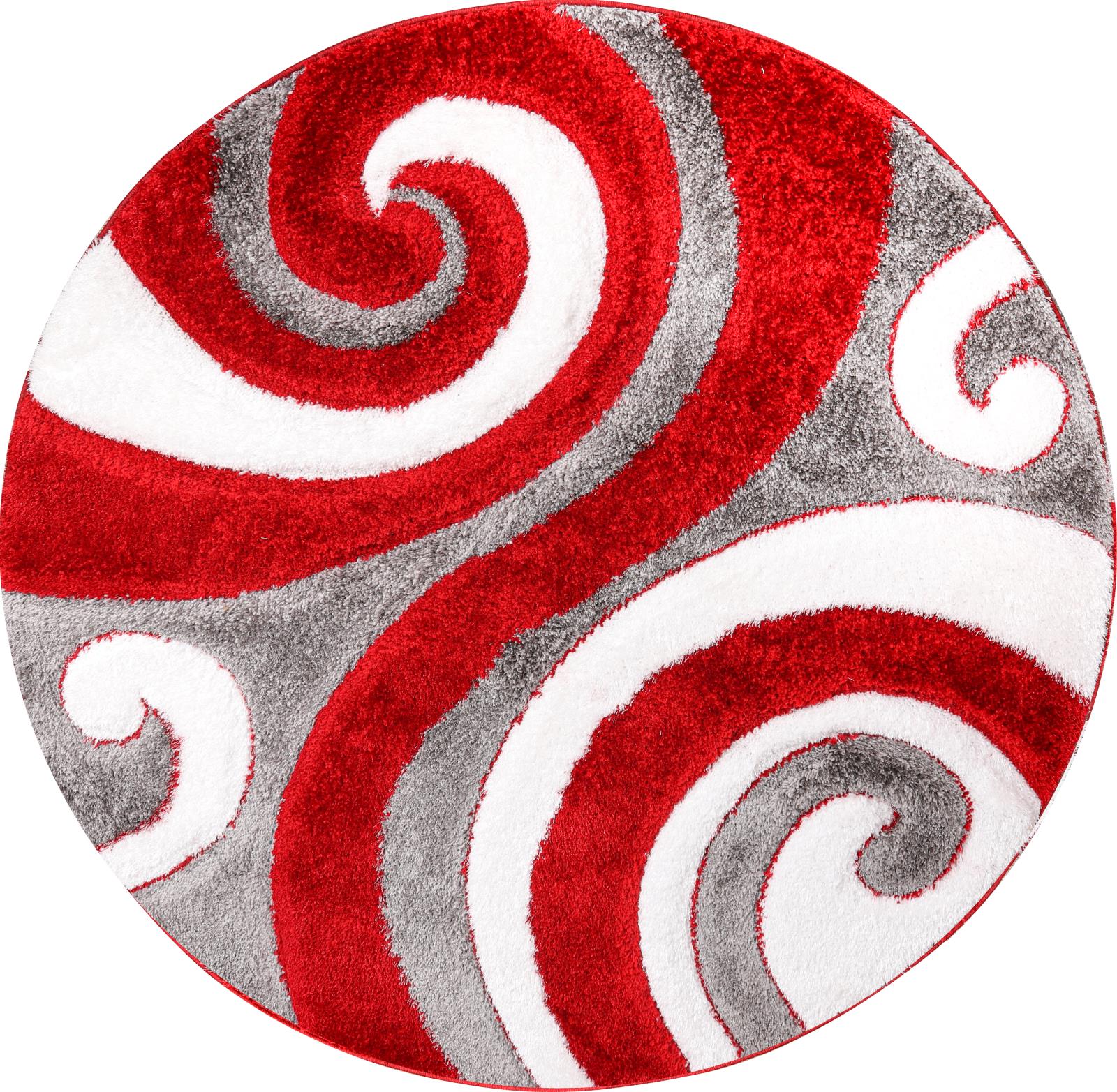 Santorini SA01 Red Shag Rug — view 2
