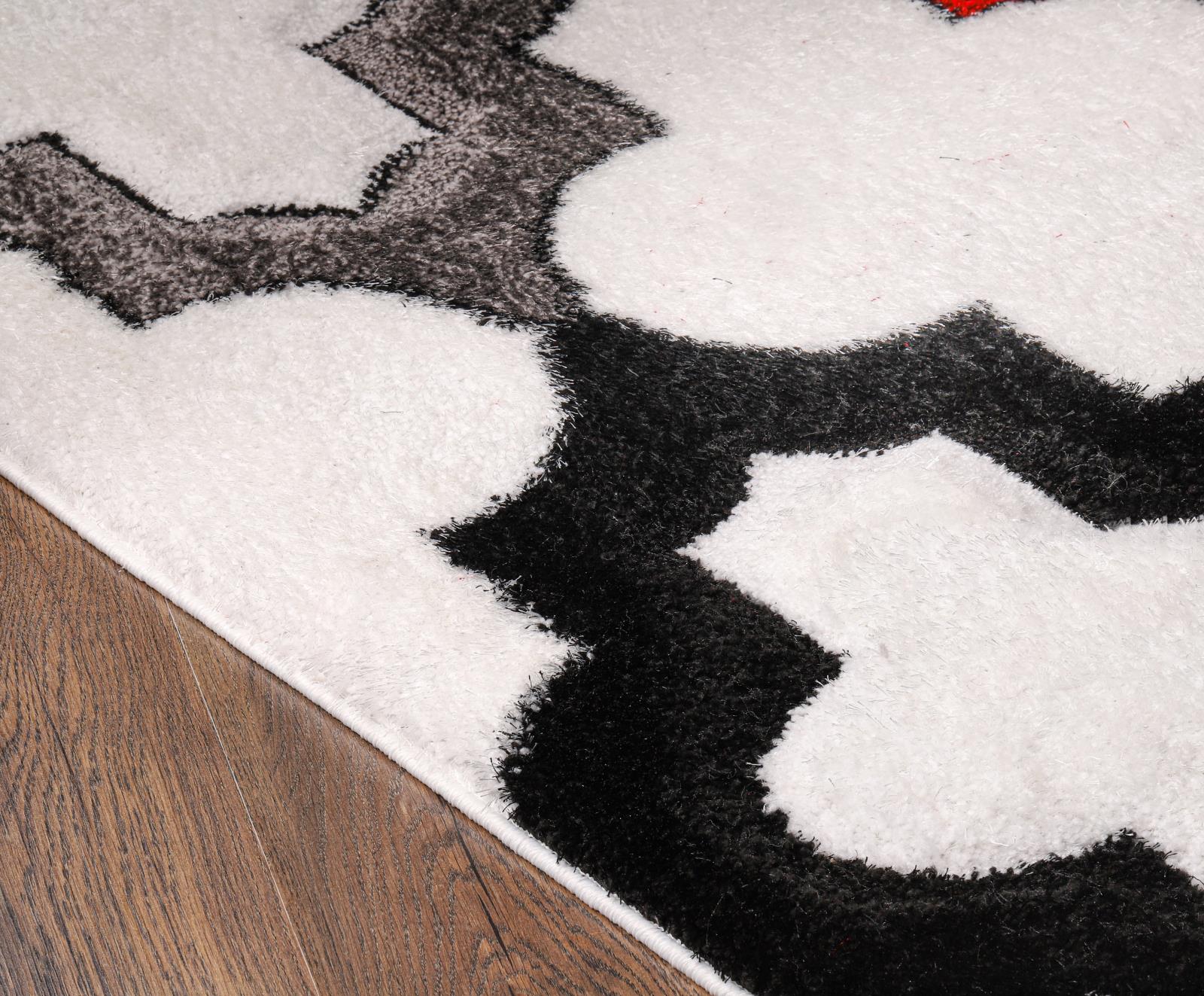 Santorini SA12 White Shag Rug — view 3