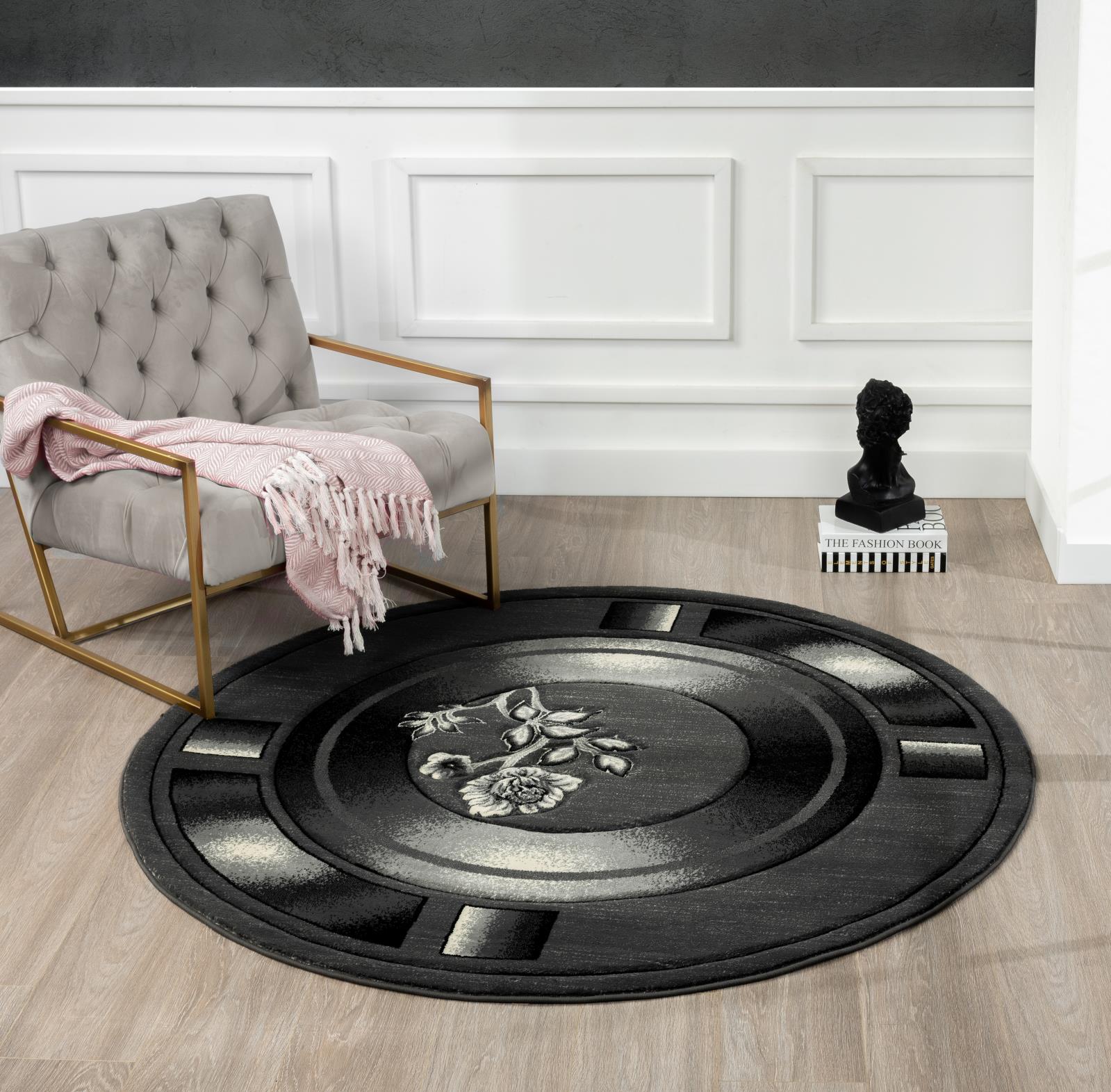 Rhodes RD18 Black Area Rug — view 2