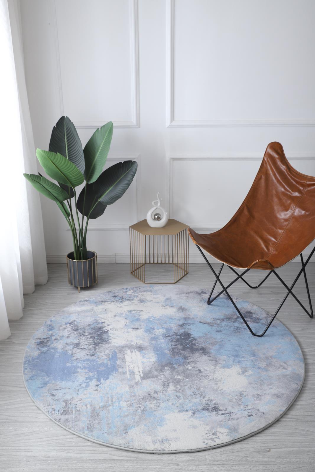 Retro RT02 Light Blue Shag Rug — view 9