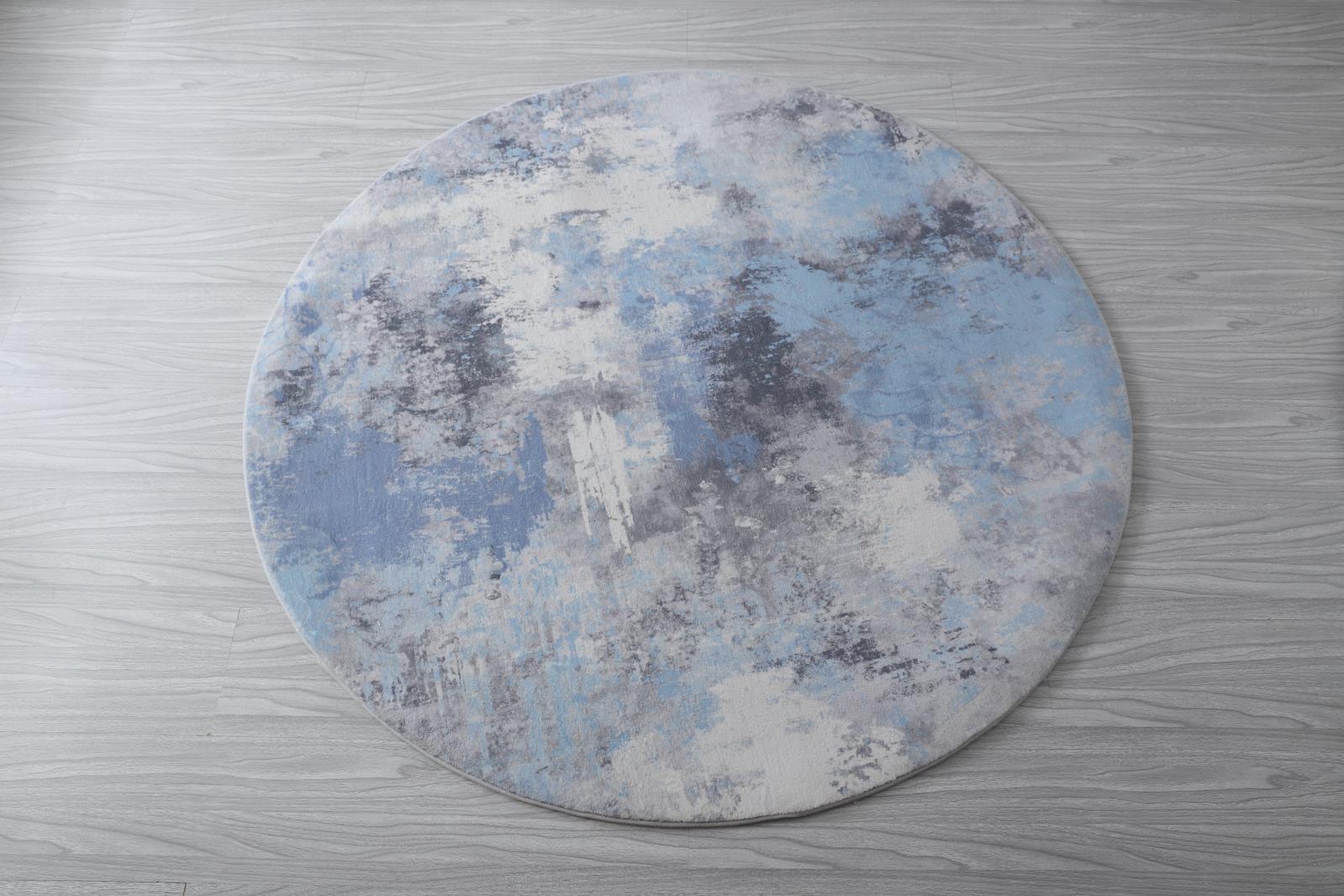 Retro RT02 Light Blue Shag Rug — view 10