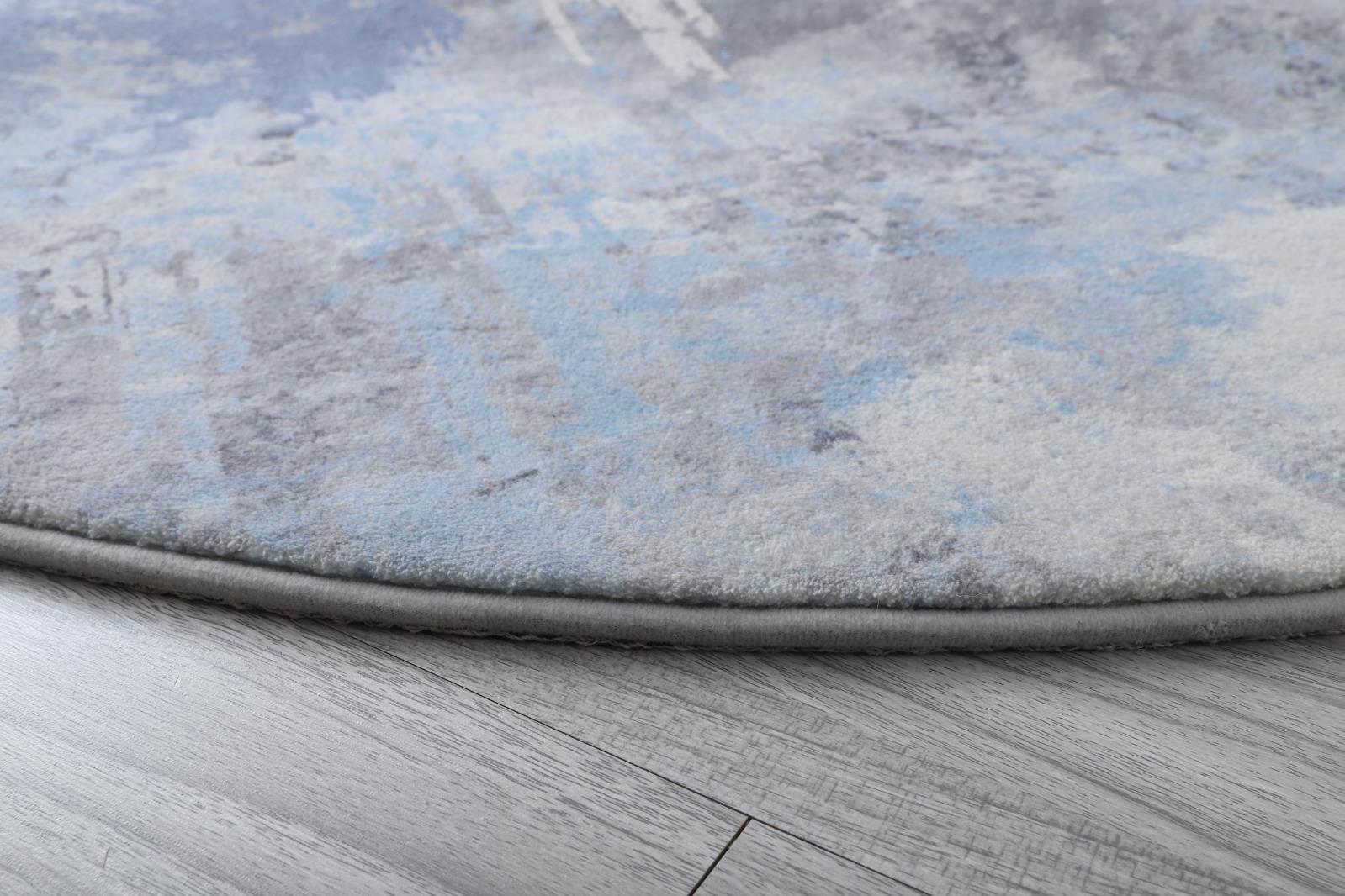 Retro RT02 Light Blue Shag Rug — view 8